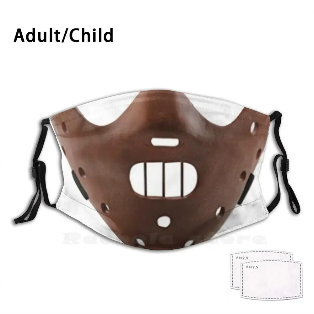 Hannibal Lecter Masker Print Wasbare Filter Anti Dust Mond Masker Hannibal Lecter Grappig