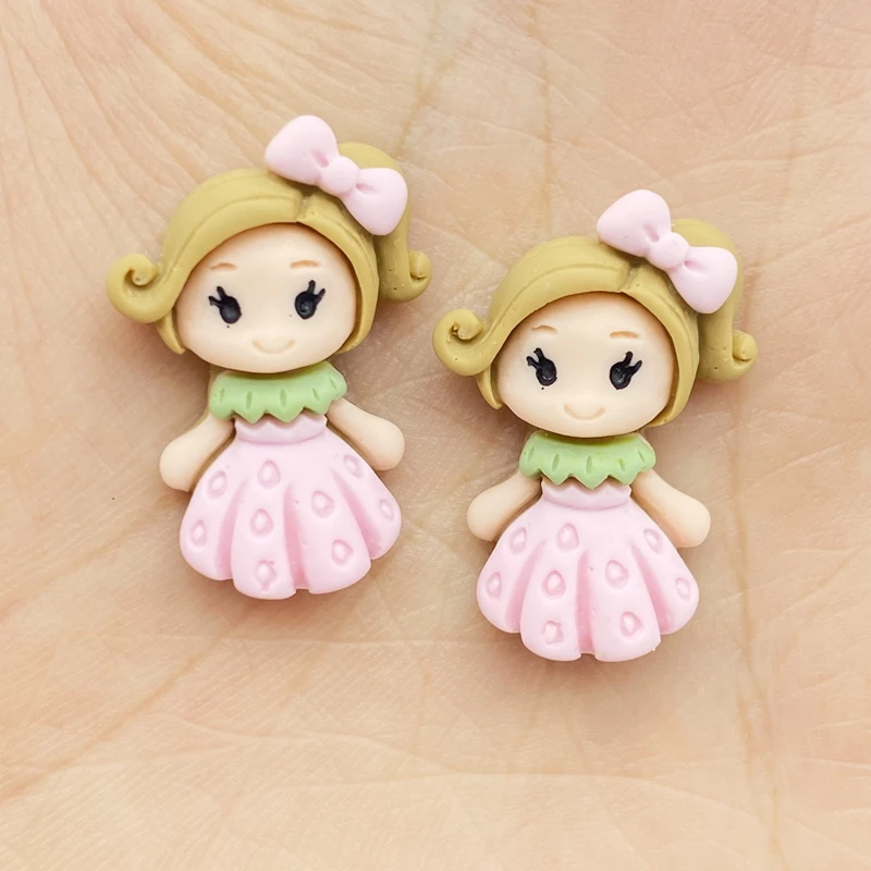 20Pcs Lovely Cartoon Princess Flat Back Resin Cabochon Hair Embellishments Ornament Applique DIY Wedding Scrapbook Craft G57