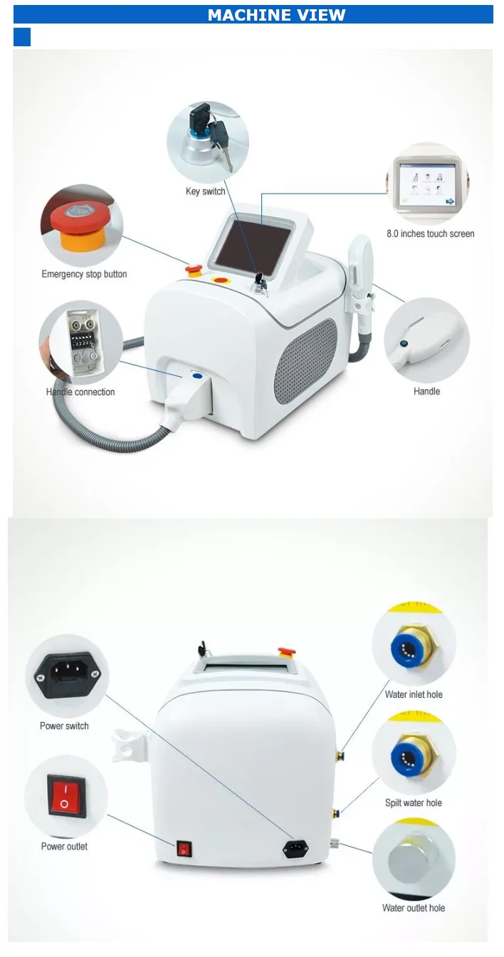 IPL Rejuvenating Skin Care Strong Pulse Laser Rapid Hair Removal Machine