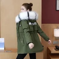 Down Cotton Jacket New Mid-Length Winter Cotton Coat Female Parkas Hooded Pai Overcome Jackets Women Plus Velvet Outwear Tops