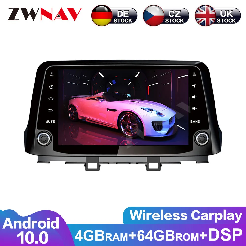 Android 10 4+128GB  With DSP For Hyundai KONA 2017 Car Radio Video Player Multimedia GPS Navigation Accessories No Dvd 2 Din