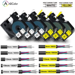 Cinta de Tubo termorretráctil Industrial para Dymo Rhino, 18055, 18056, 18051, 18052, 18053, 18054, 18057, 18058, 1805443, 4200, 5000