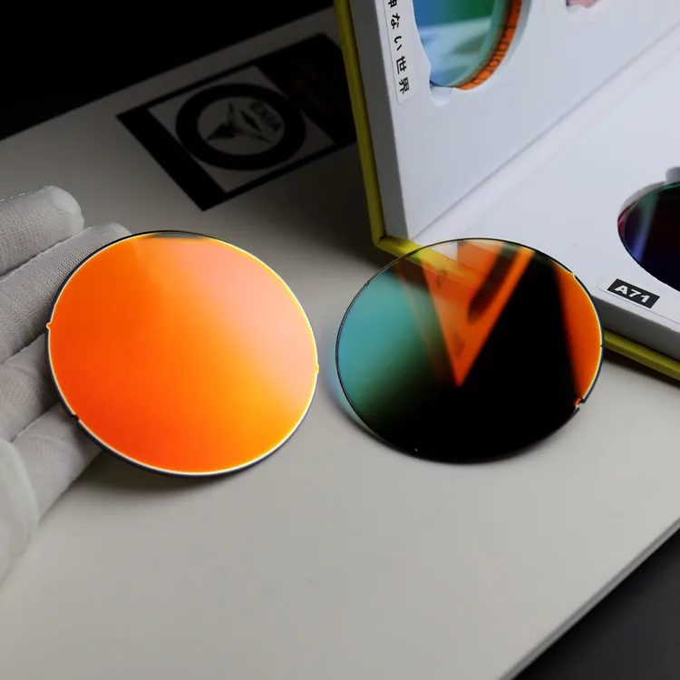 

EXIA A63 Red Sunglasses Lenses Flash Mirror SHMC Base Curve 0 Super Flat UV400