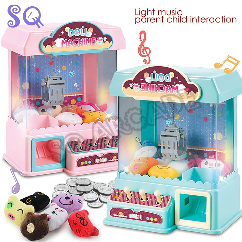 Vending Machine Electronic Claw machine for Children Catcher Alarm DIY doll house coins small Dispenser Gift children's Toys