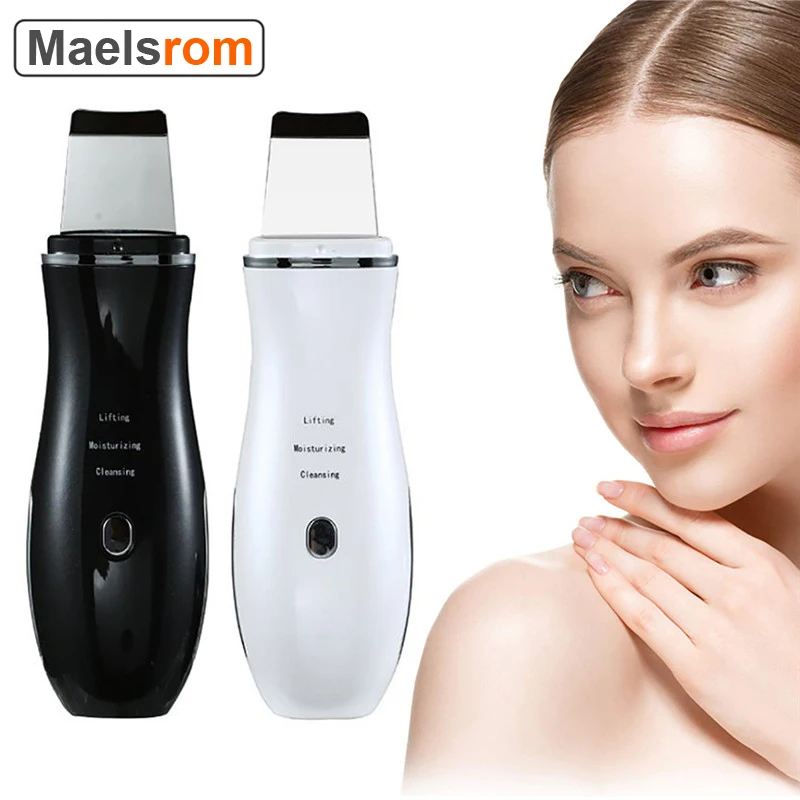 Ultrasonic Face Scrubber Skin Spatula EMS Microcurrent Blackhead Remover 3 Modes Pore Extractor For Vibration Deep Cleansing