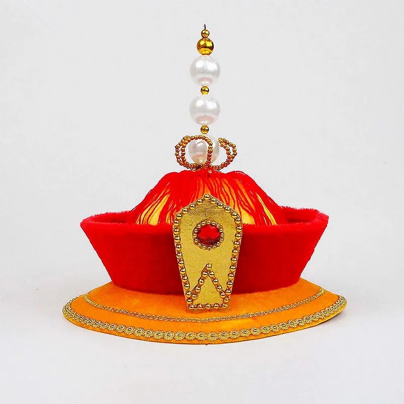 Qing Dynasty Empress Crown Hat Chinese Royal Emperor Hat Vintage Historical TV Movie Costumes Accessories