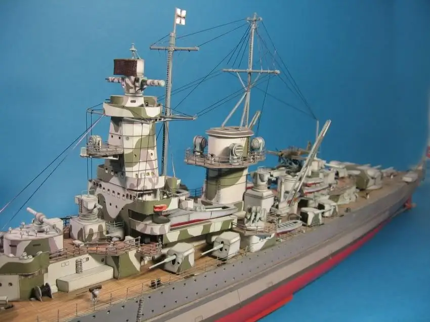 1:200 scala Cruiser tedesco Admiral Graf Spee Kit modello di carta artigianale fai da te puzzle giocattolo fatto a mano fai da te