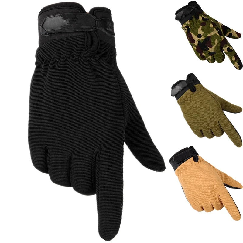 Guantes tácticos de ciclismo para hombre y mujer, manoplas ligeras de dedo completo, sin dedos, transpirables, antideslizantes, para verano