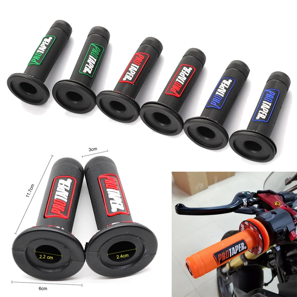 7/8\'\' Universal Pro Taper Motocross Handlebar Grip Motorcycle Protaper Handle Grips Gel Brake Rubber For Dirt Pit Bike CRF YZF