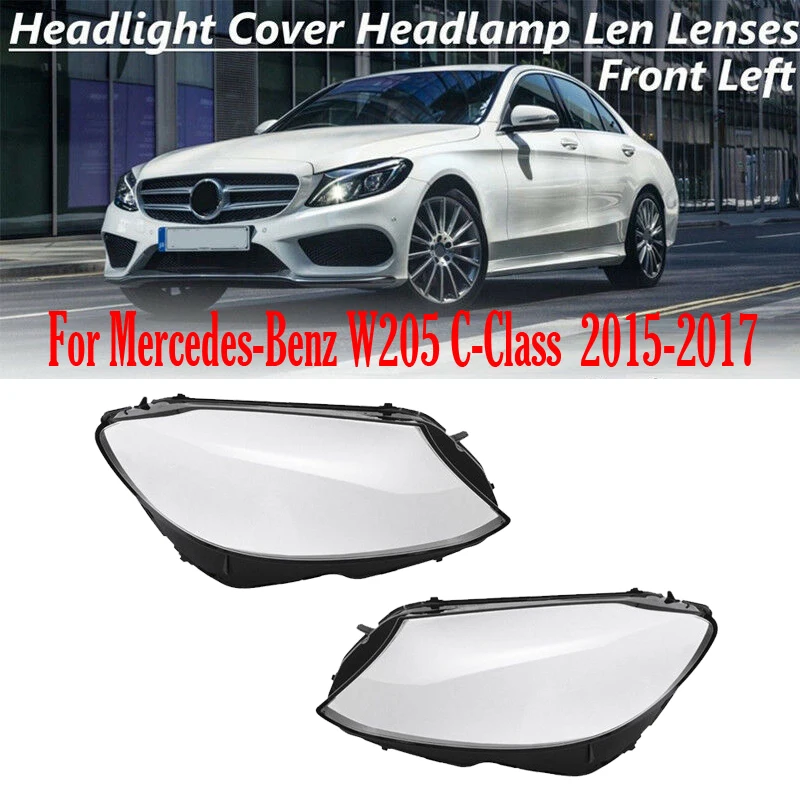 Rhyming Car Headlamp Shade Headlight Clear Lens Shell Cover Fit For Mercedes-Benz W205 C180 C200 C300 2015-2018 Car Accessories