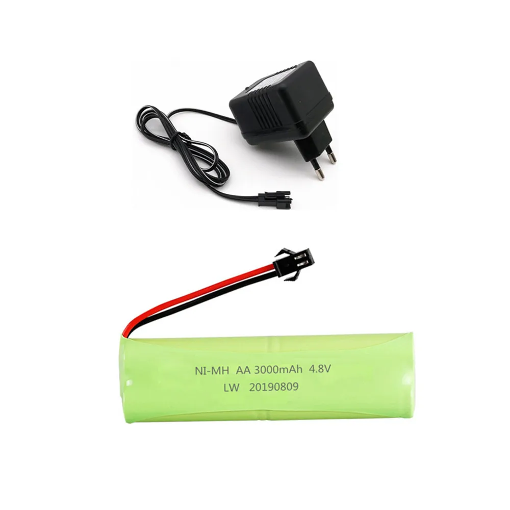 Batterie Rechargeable 4.8v 3000mah + chargeur pour jouets Rc, voitures, chars, Robots, pistolet, bateau RC, batterie Ni-MH 4.8v, paquet de Batteries AA 4.8v