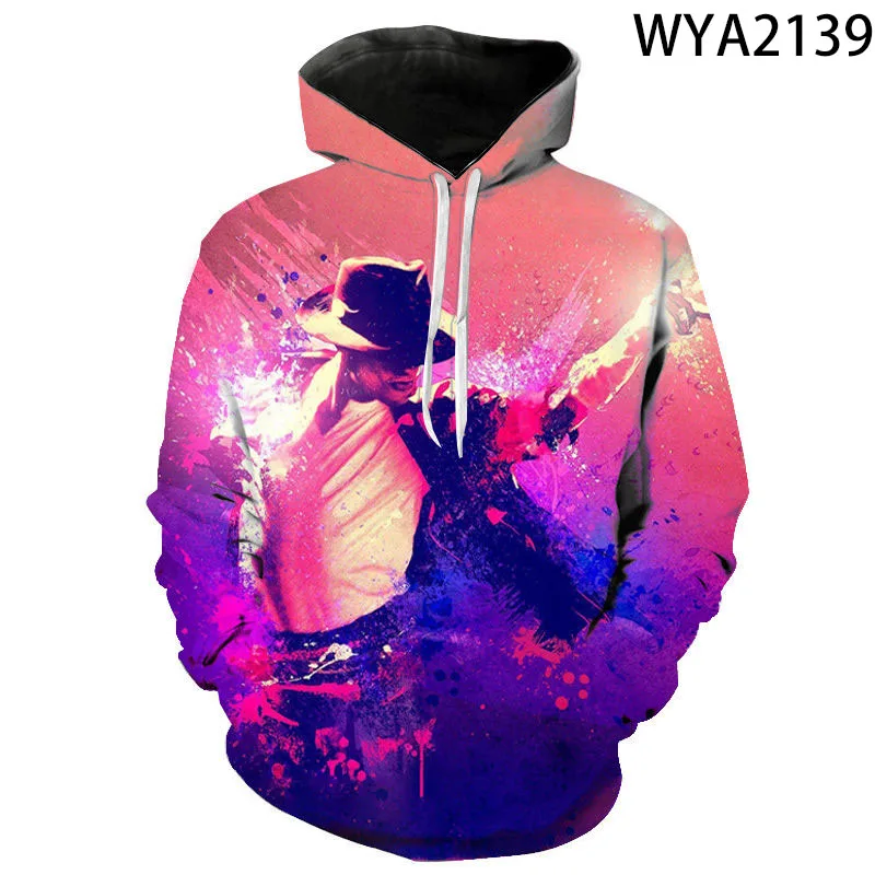 New Hoodies Fashion Michael Jackson 3D Printed Men Women Children Sweatshirts Pullover Long Sleeve Boy Girl Kids Casual Tops