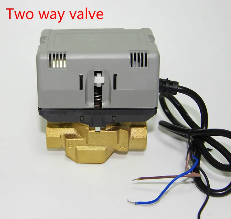 Two-way  Three -way Motorized Actuator  Electric Valve  Fan coil unit electric valve 220V  DN15-DN25