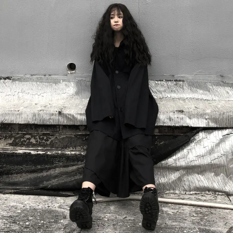 Basic Jackets Women Ins Japanese Retro Streetwear Harajuku Solid Loose Long-sleeve New Trendy Pocket Outwear Cute Vintage Mujer