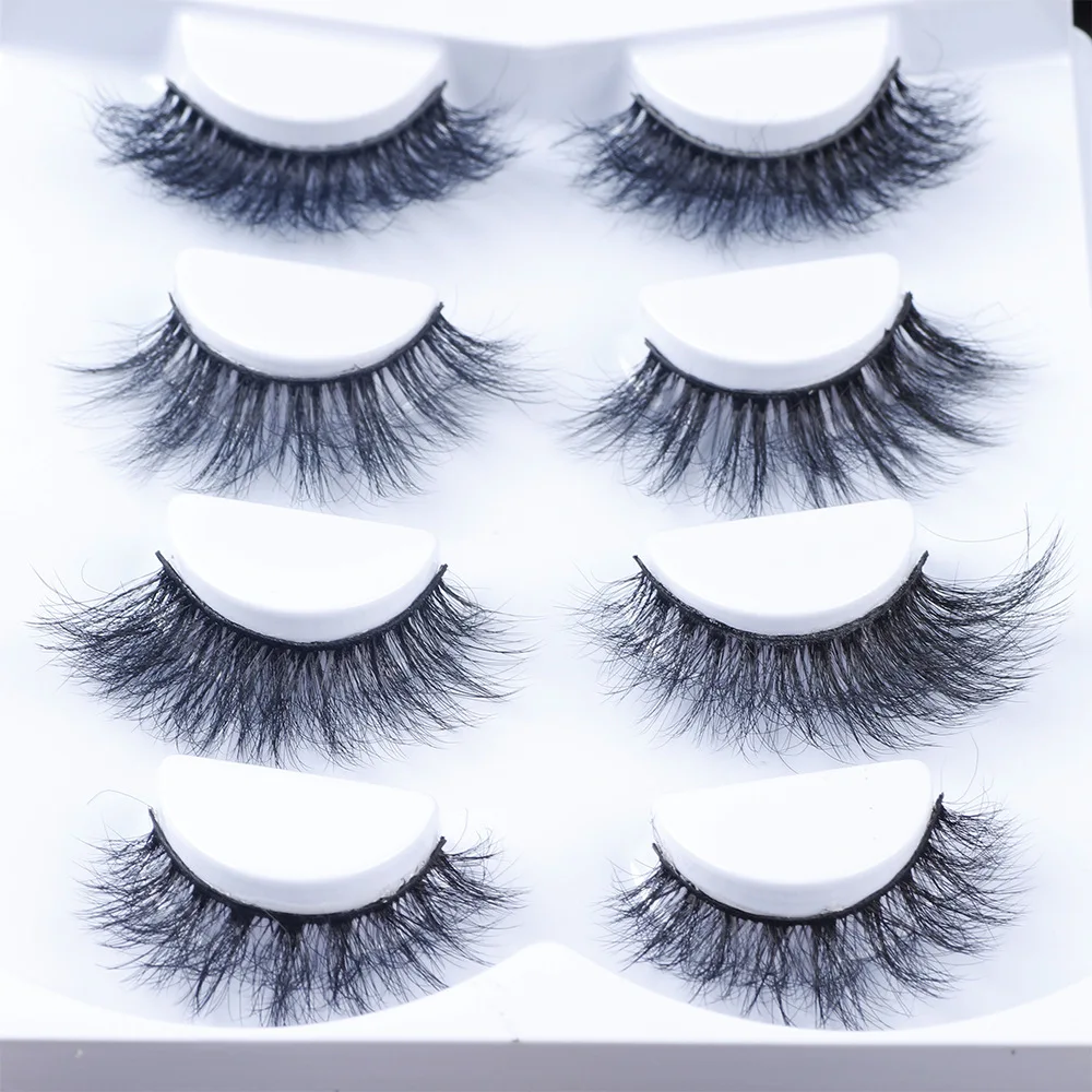 NEW 16 Pairs Fluffy Lashes 25mm 3D Mink Lashes Long Thick Natural False Eyelashes Wholesale Lashes Vendors Makeup Mink Eyelashes