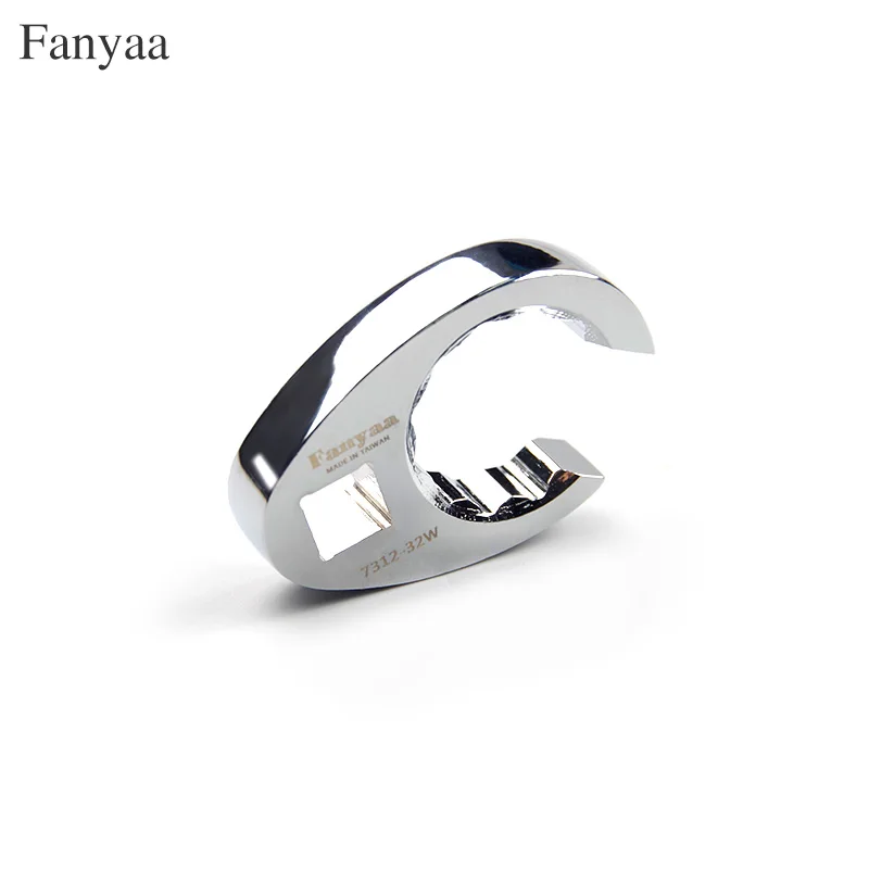 Fanyaa Flare Nut Clamp Tool Plum Open End Tubing Wrench Head 1/2 Inch 20-32mm Individual Hand Tool Fully Polished Chrome Plated