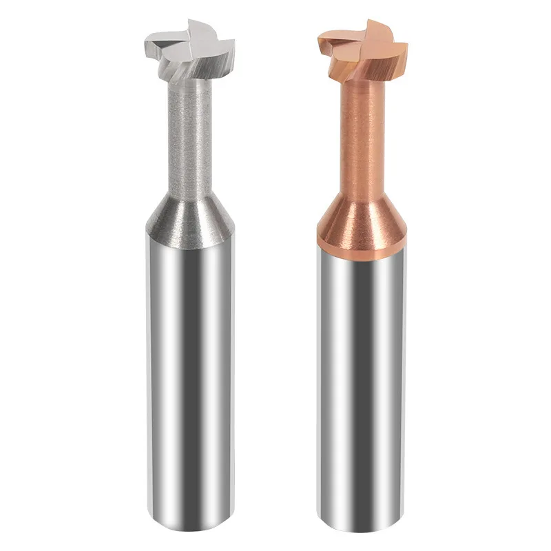 Fresa a T in metallo duro utensili a controllo numerico tungsteno metallo alluminio acciaio rame lavorazione 4mm 6mm 8mm 10mm 12mm fresa