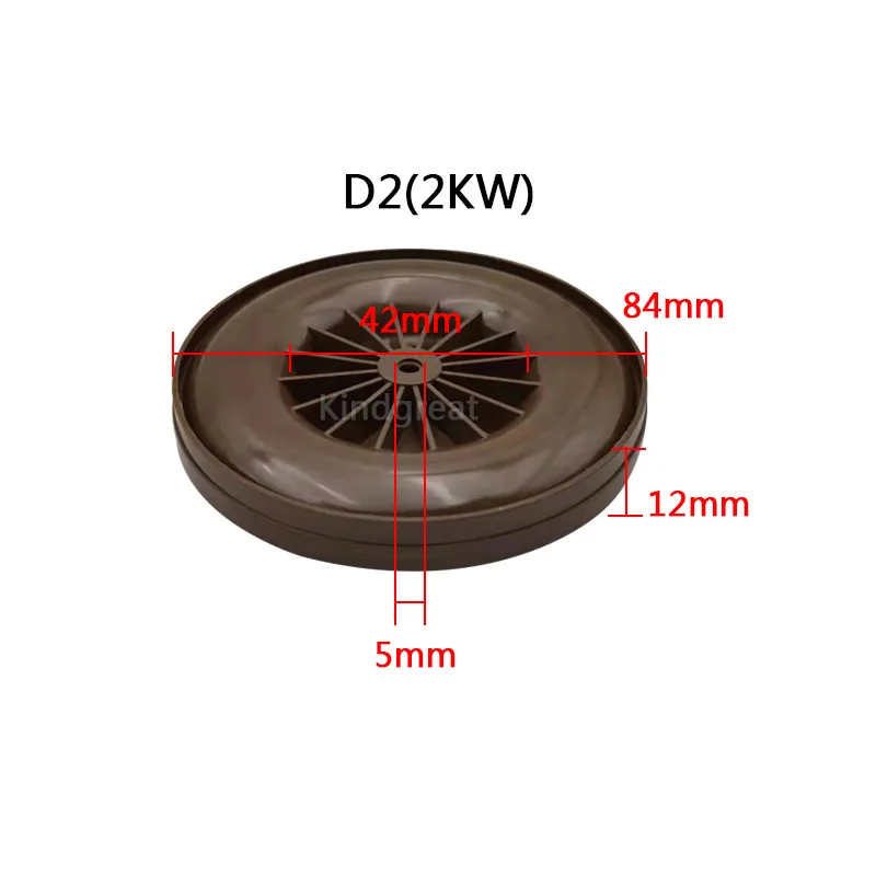 Ventilateur intérieur de chauffage de stationnement en plastique, roue éolienne jaune, chauffage au carburant, accessoires de chauffage à l'air, 5KW, 2KW