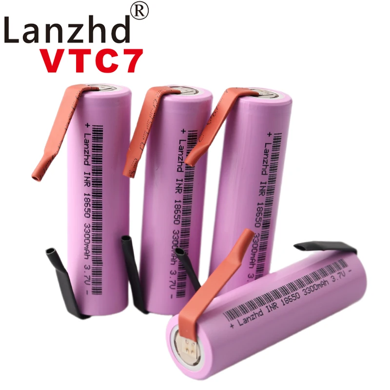 2024 NEW 18650 3.7v battery 35E welding Rechargeable batteries 18650 lithium Li ion  3300mAh VTC7 +DIY Nickel