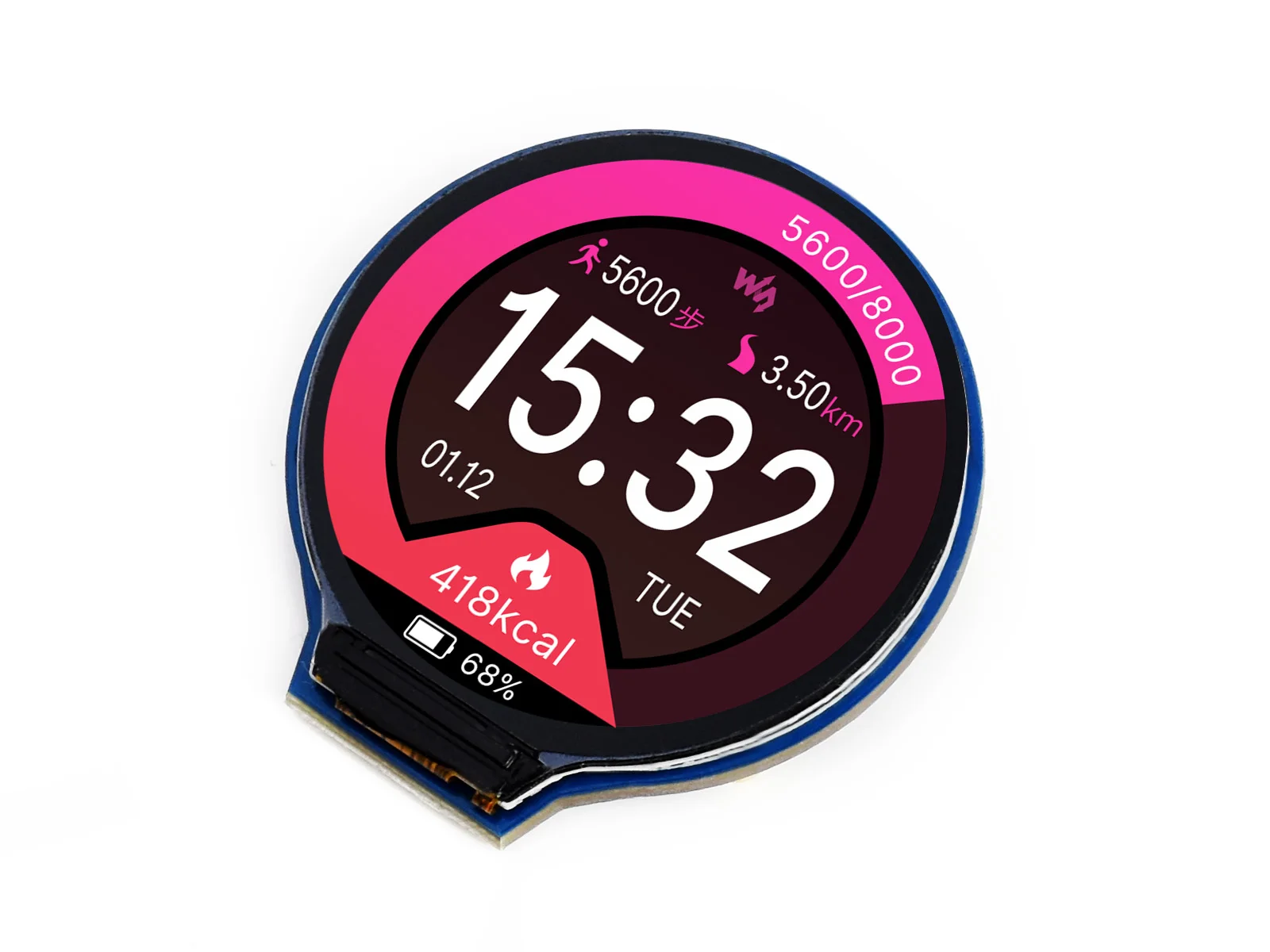 

Круглый ЖК-дисплей Waveshare 1,28 дюйма, цвета 65K RGB, разрешение 240*240, интерфейс SPI, поддержка Raspberry Pi/Jetson Nano и т. Д.