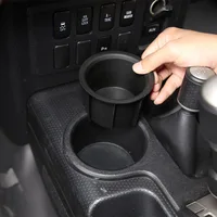 TPE negro para Toyota FJ Cruiser 2007-2021 modificación Interior del coche Control Central caja de almacenamiento de vasos de agua accesorios de coche