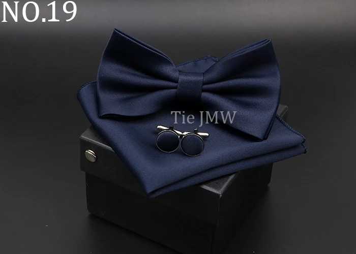 Herren Klassische Helle Farbe Bowtie Set Grün Rosa Blau Rot Fliege Manschettenknöpfe Hochzeit Krawatten Taschentuch Party Geschenk Krawatte Hemd zubehör – Detail 19
