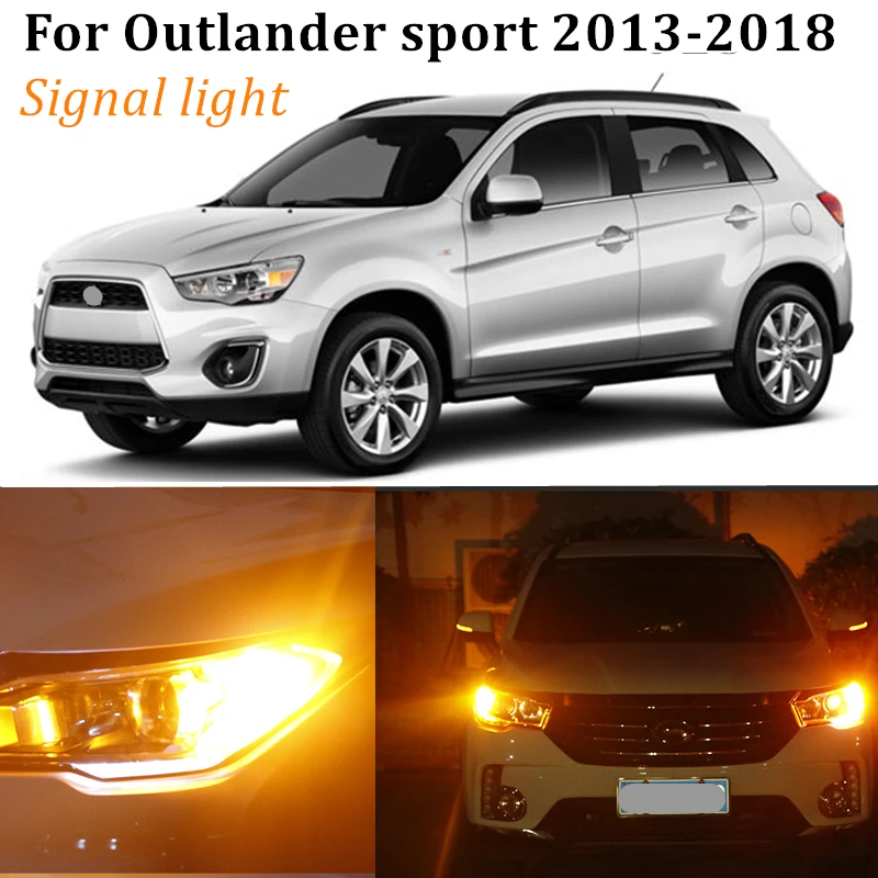 

2x canbus LED Bulbs For Cars Turn Signal Lights For Mitsubishi Outlander sport 2013 2014 2015 2016 -2018 Lighting accessories