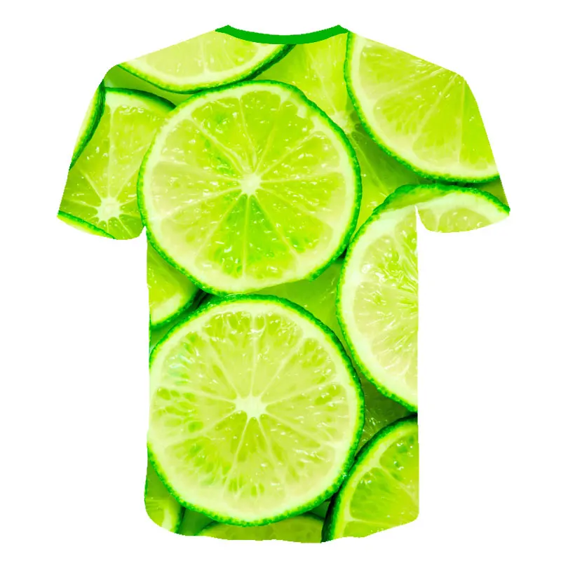 Summer Autumn New Fruit 3D Men Women Casual Fashion T-Shirt Short Sleeve 3D Print Teens Motion T-Shirt Tops