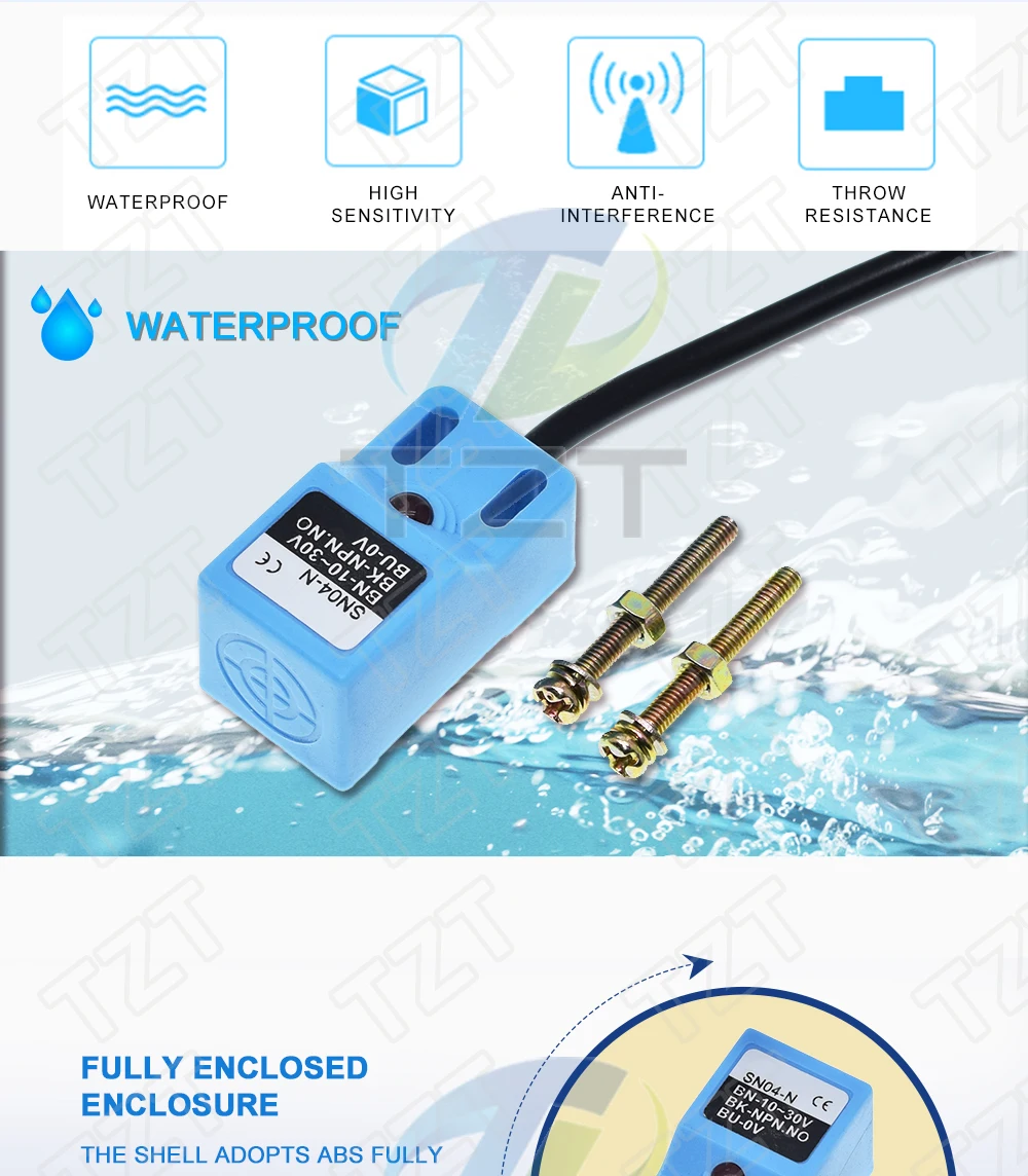 TZT 1/3PCS SN04-N SN04-N2 DC NPN NO NC 4MM DC 10-30V SN04 Induktive Näherungssensoren, Detektionsschalter für Arduino – Detail 2