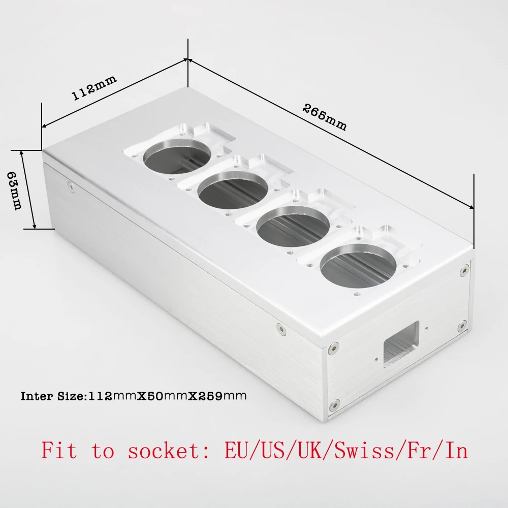 

Полностью алюминиевый корпус HIFI для розетки стандарта ЕС