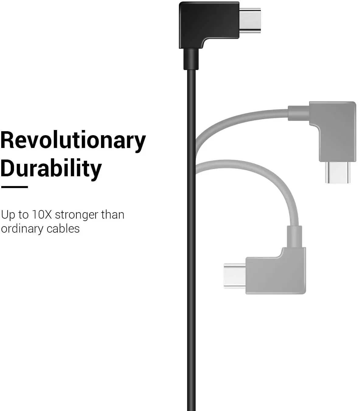 Kabel danych Micro USB do typu C 11,8 cala 90-stopniowy kabel do transmisji danych wideo dla DJI Mavic 2 Zoom/Mavic 2 Pro/Mavic Air/Mavic Air 2/Mavic — zdjęcie produktu 3