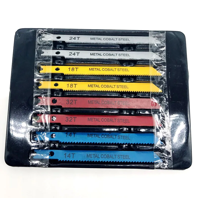 14pcs U-shank Jig saw Blade Set Assorted Metal Steel Jigsaw Blade Fitting For Plastic Wood Cutting Tools