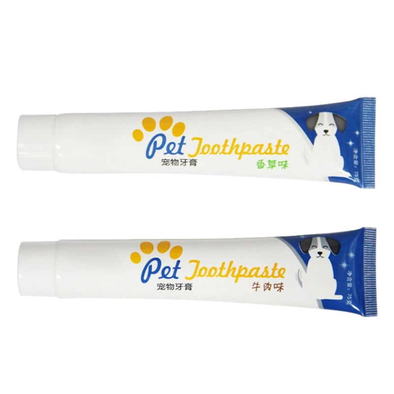 Pet Teeth Cleaning Supplies,Dog Healthy Edible Toothpaste for Oral Cleaning and Care Pets Teeth Brush Toothpaste