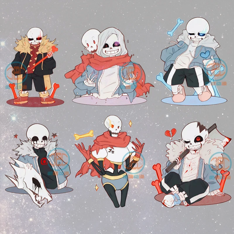 Anime Undertale Sans Papyrus Killer Horror Dust Fell Keychain Cosplay Acrylic Key Chain Pendant Keyring Props