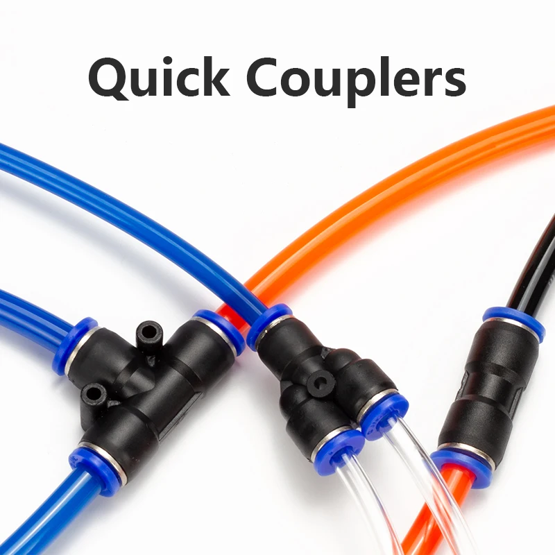 Pneumatic Fitting 4/6/8/10/12MM Pipe Connector Tube Air Quick Fittings Water Push In Hose Couping PU/PY/LSA/PK/PE/PZA/PM
