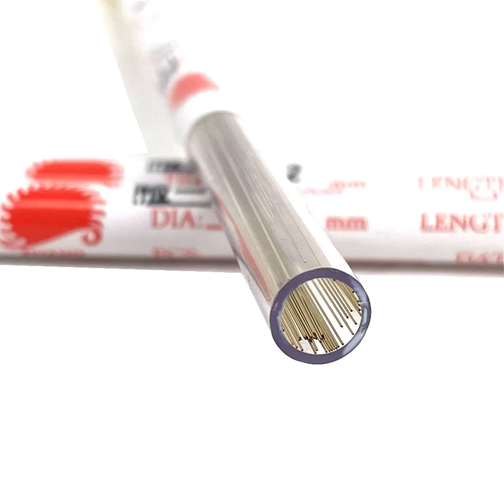 Tubo de electrodo de perforación de latón EDM OD0.2 * 200mm, orificio único de cobre, 50 piezas, troquel para máquina de perforación EDM
