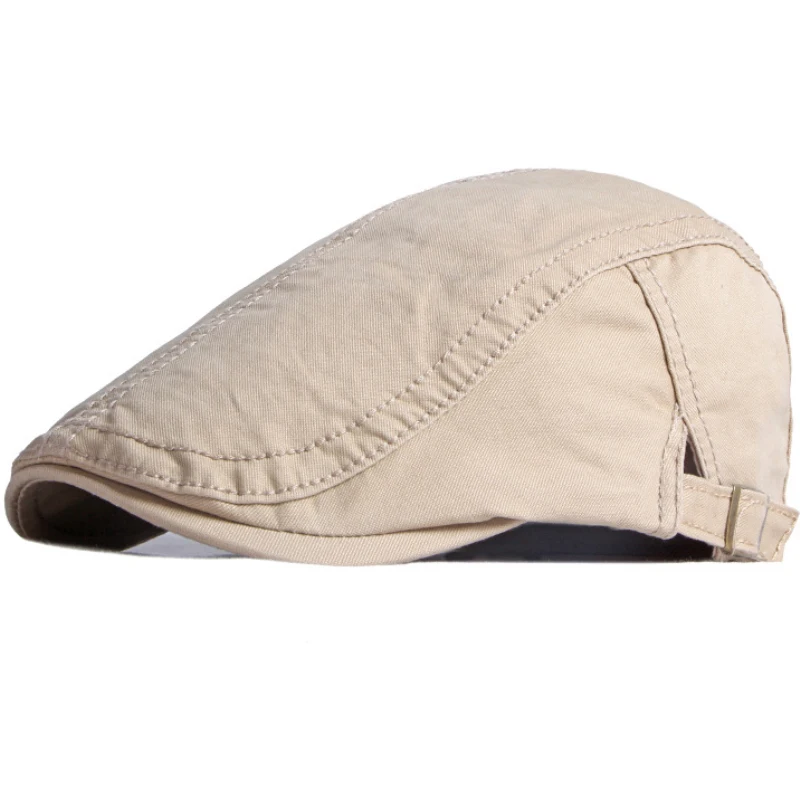 HT3670 Men Women Berets 100% Cotton Flat Cap Male Female Spring Summer Artist Painter Beret Hat Adjustable Beret Cap