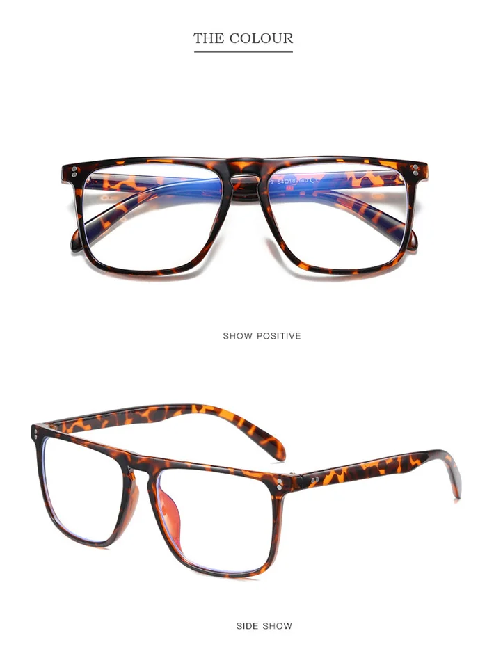 Blaulichtblockierende quadratische Myopie-Brille, fertig, Unisex, Retro, schwarzer Rahmen, verschreibungspflichtige Brille für Studenten, 0–0,5–0,75 bis –6,0 – Detail 13