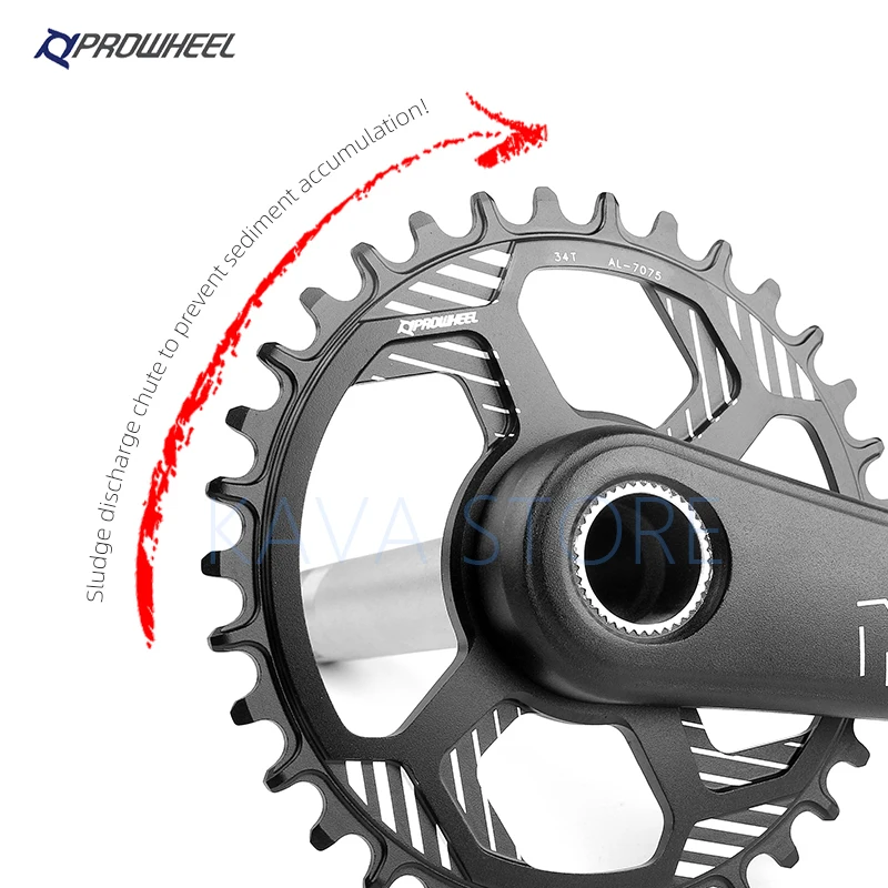 Prowheel MTB Chainring Mountain Bike 3 Bolts Sprockets 0mm 3mm Offset Bicycle Chainwheel 30 32 34 36 38T Narrow Wide Crown