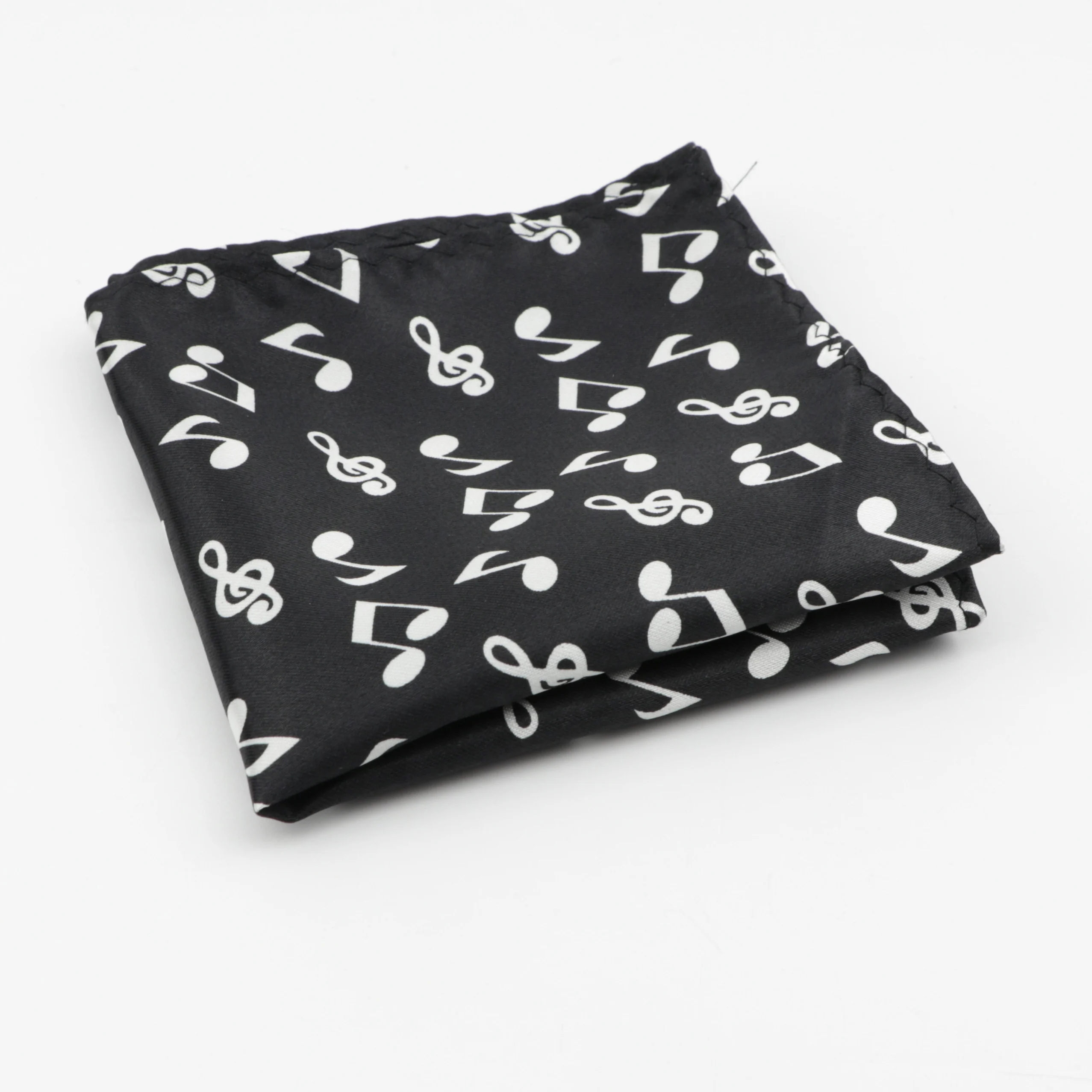 Men Sheet Music Suits Polyester Designer Handkerchiefs Note Pocket Square Guitar Hankies Business Casual Pockets Hanky