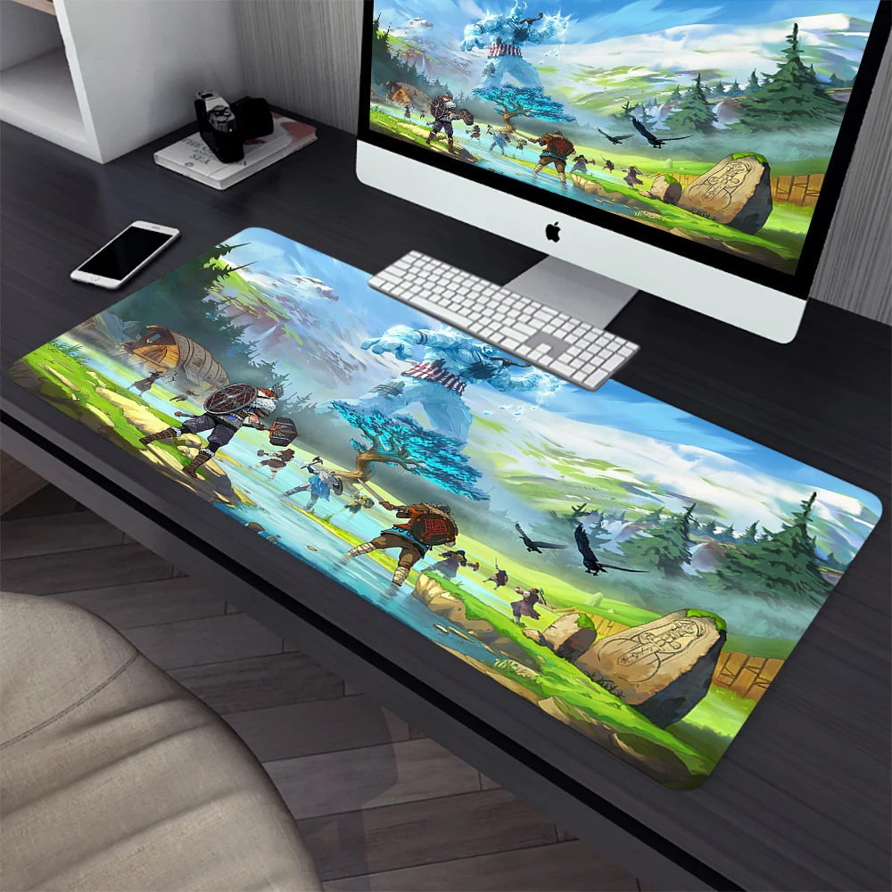 

Большой игровой коврик для мыши Tribes of Midgard, компьютерный коврик для мыши, коврик для мыши для ноутбука, офисный коврик для мыши, XXL, коврик для клавиатуры, настольный коврик