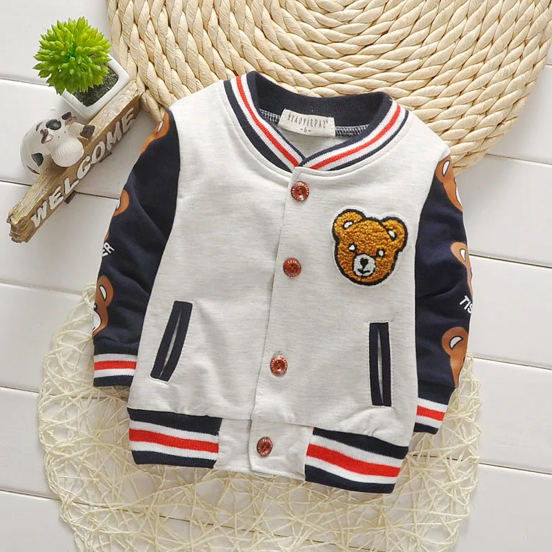 New Spring Autumn Baby Girls Boys Clothes Children Cotton Cartoon Jacket Toddler Fashion Sports Costume Infant Kids Sportswear