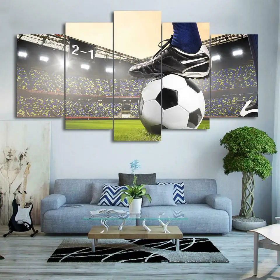 

5 Pieces Hero of the Stadium Sports Posters Modular Canvas HD Prints Paintings Wall Art Pictures Home Decor No Framed