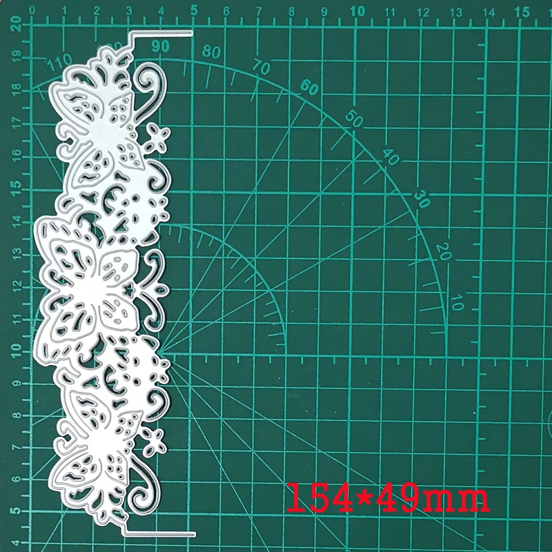 Matrices de découpe en métal et dentelle, bordure papillon, artisanat, scrapbook, carte décorative, modèle pour bricolage, 40% papier, galets