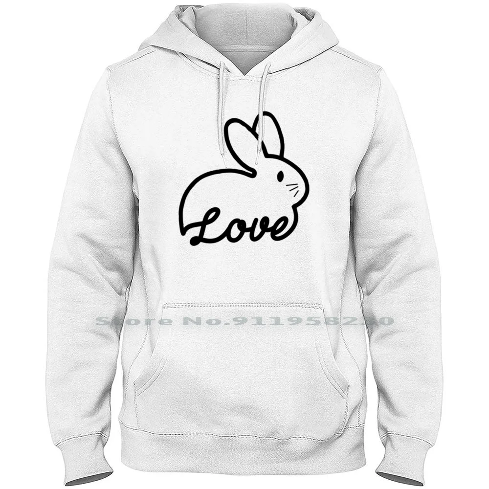 

Love Bunny Men Women Hoodie Pullover Sweater 6XL Big Size Cotton Cartoon Movie Comic Bunny Tage Love Game Bun Age Ny Me Funny