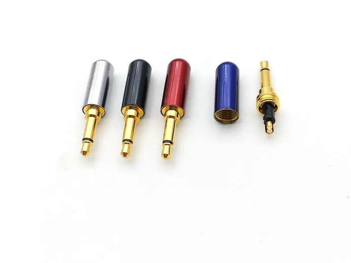 100pcs Copper Gold Plated 3.5mm mono Mini Jack Plug soldering connector