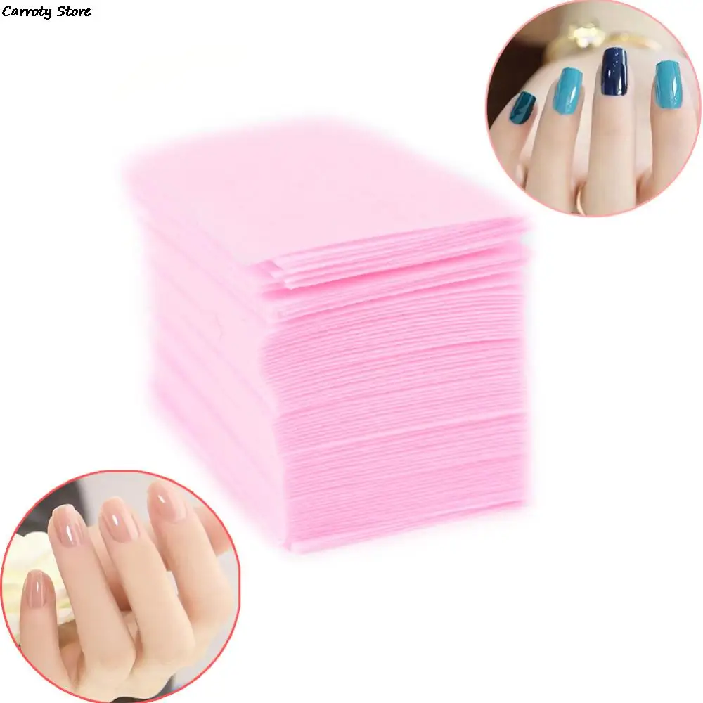 

70 Pcs Pink Lint-Free Wipes All For Manicure Nail Polish Remover Pads Paper Nail Cutton Pads Manicure Pedicure Gel Tools