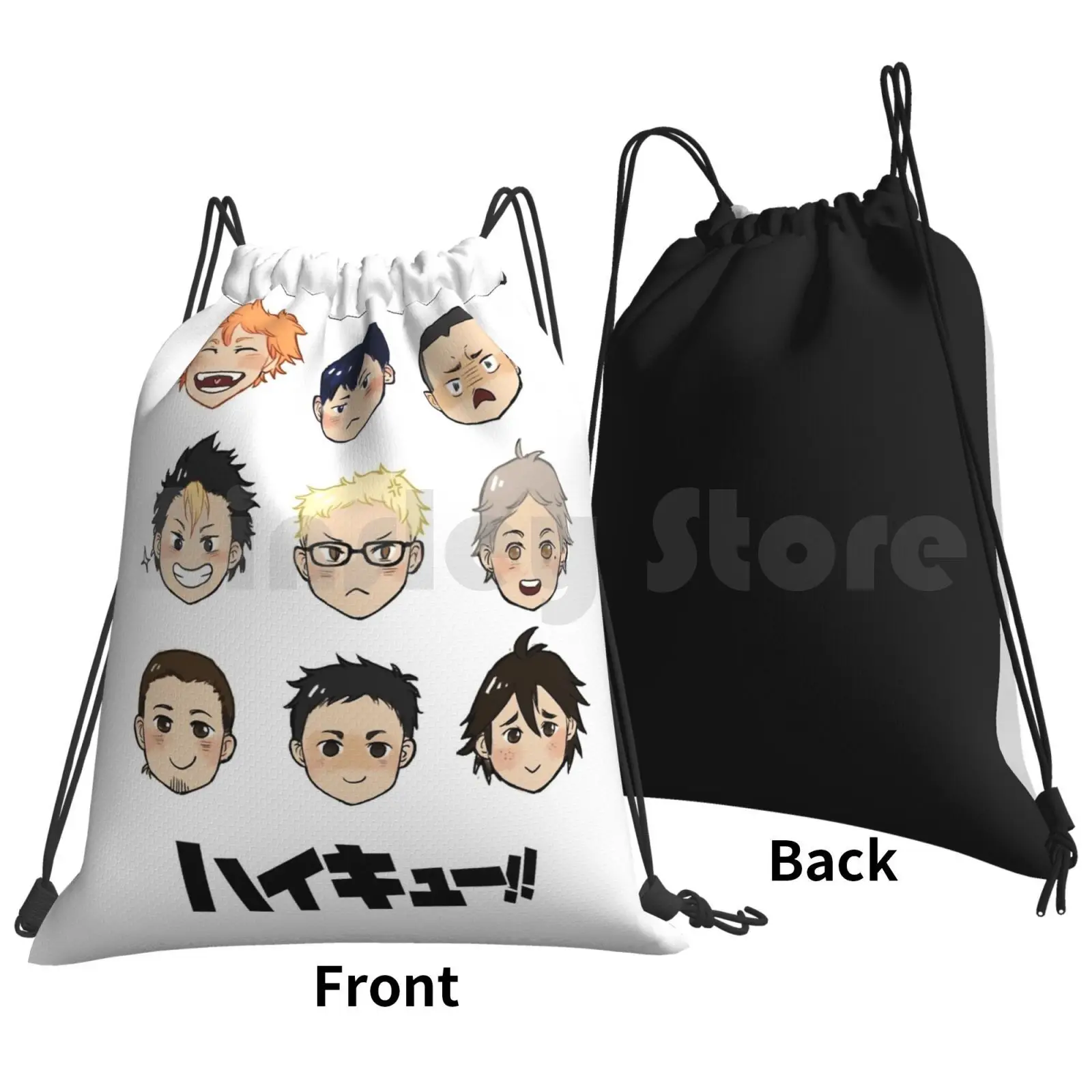 Backpack Drawstring Bag Riding Climbing Gym Bag Manga Comics Japanese Comics Anime Karasuno Hinata Shouyo