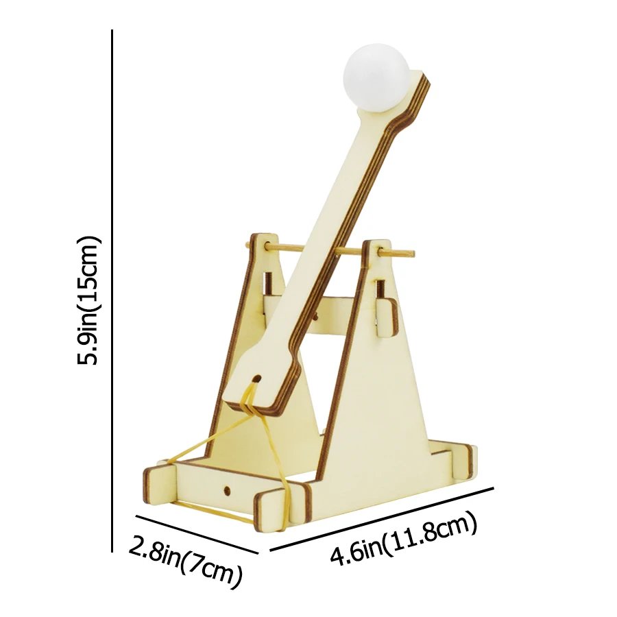 ไม้ Catapult ชุดการศึกษาทดลองของเล่นเด็กชุดของขวัญปริศนาฟิสิกส์โรงเรียนของเล่นปรับปรุง Handmade ความสามารถ