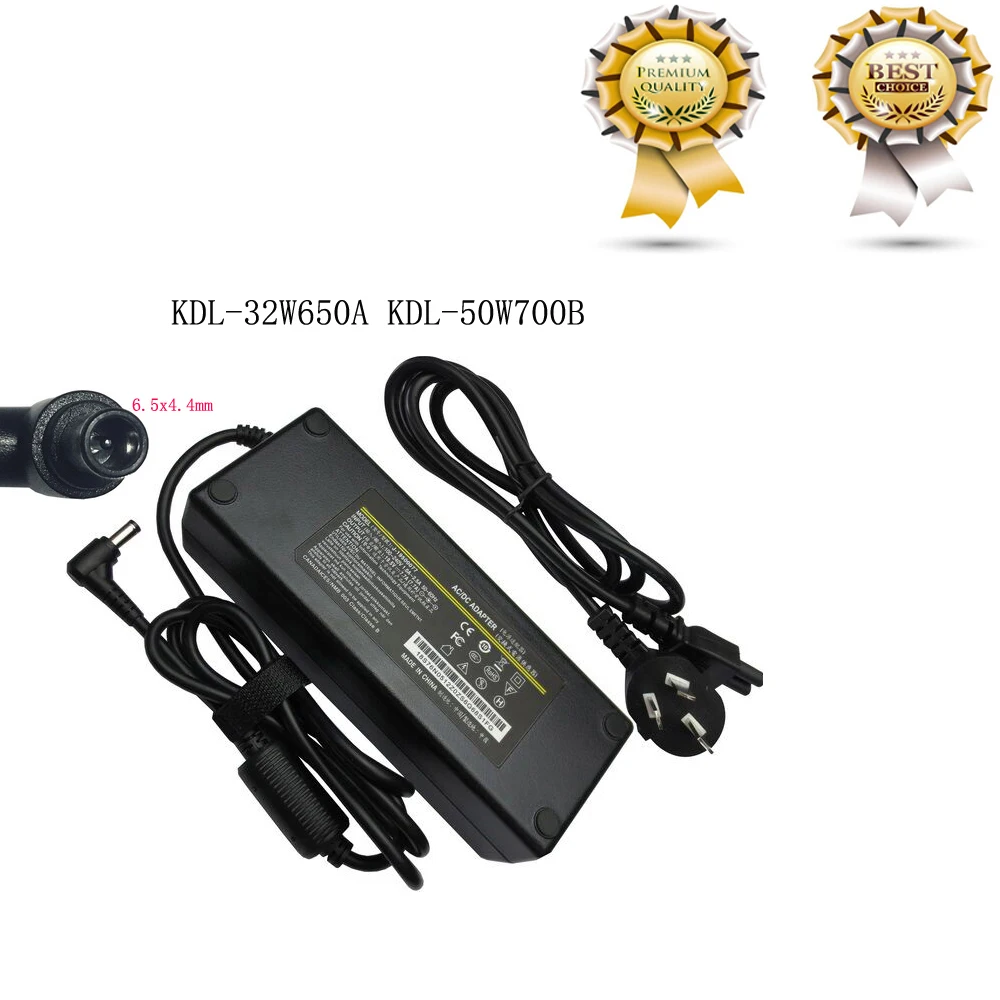 19.5V 6.5*4.4mm Power Adapter For Sony KDL-32W650A KDL-50W700B LCD TV charger